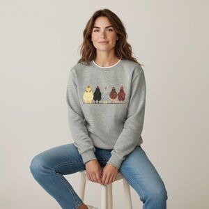 HOMESTEAD CHICKEN LOVE/WOMEN'S SWEATSHIRT/SIZE: MEDIUM